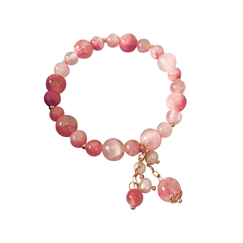 2020 New Arrival Fashion Design natural Crystal Bracelet Girls Elastic Strawberry Quartz Beads Bracelets, As picture
2020 New Arrival Fashion Design natural Crystal Bracelet Girls Elastic Strawberry Quartz Beads Bracelets, As picture