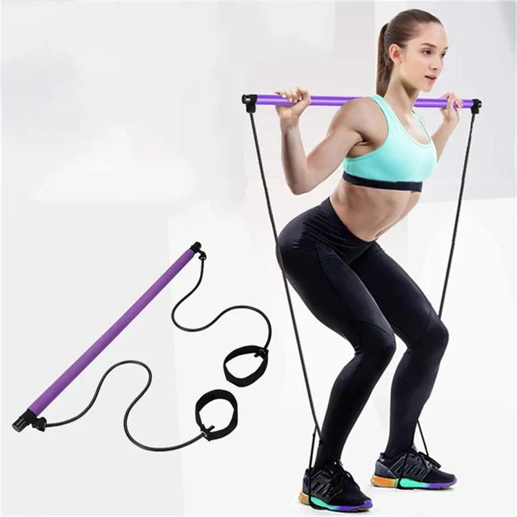 Adjustable Portable Exercise Yoga Pilates Stick Kit Bar, Purple 
Adjustable Portable Exercise Yoga Pilates Stick Kit Bar, Purple