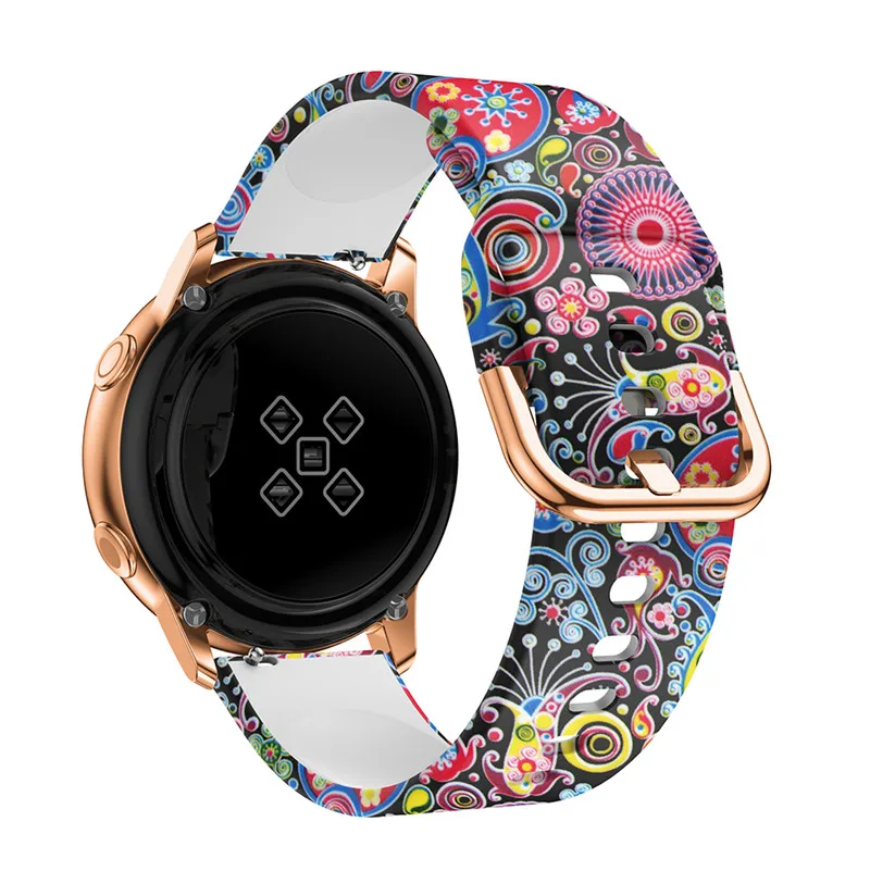Floral Silicone Rubber Floral Printed Watch Band Strap for Samsung Galaxy Watch Bands 40mm 44mm 42mm 46mm s3 active 2
Floral Silicone Rubber Floral Printed Watch Band Strap for Samsung Galaxy Watch Bands 40mm 44mm 42mm 46mm s3 active 2