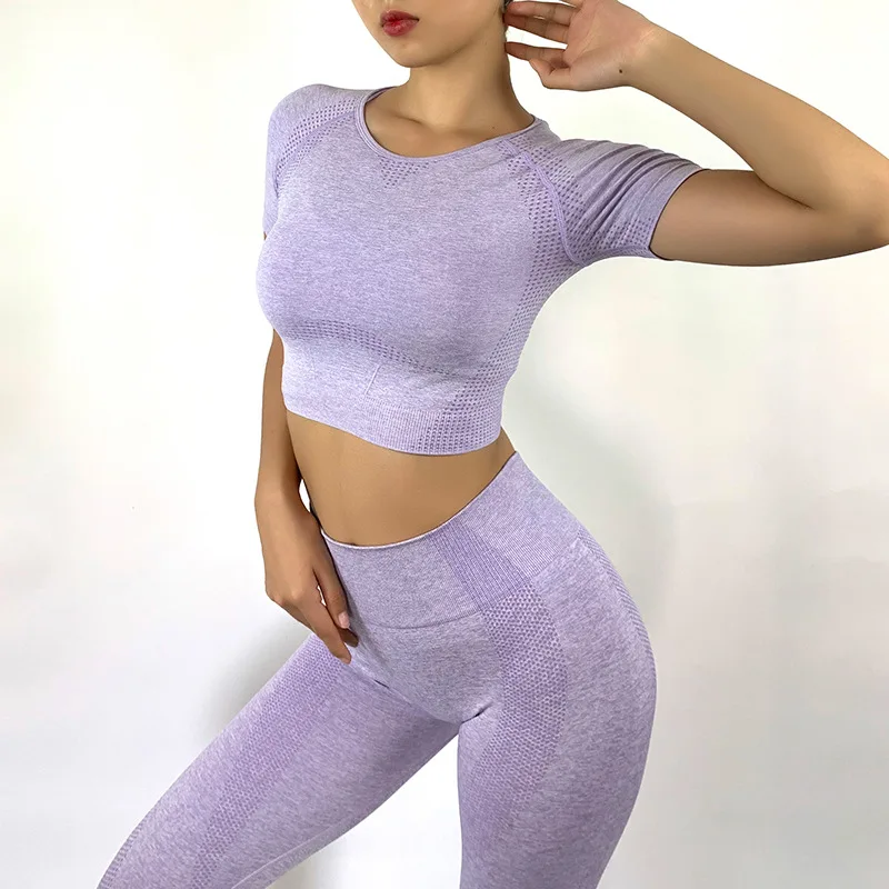 New Womens Yoga Suit Sport Wear Seamless Short Sleeve Crop Tops And Pants Leggings Fitness Yoga 2Pcs Sets
New Womens Yoga Suit Sport Wear Seamless Short Sleeve Crop Tops And Pants Leggings Fitness Yoga 2Pcs Sets