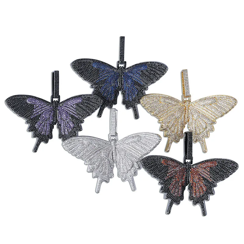 high quality New Iced Out Insect Multicolor Butterfly Pendants Necklaces Micro Pave Cuban Zircon Stone Pendant Necklace Hip Hop, Silver,gold,pink
high quality New Iced Out Insect Multicolor Butterfly Pendants Necklaces Micro Pave Cuban Zircon Stone Pendant Necklace Hip Hop, Silver,gold,pink
