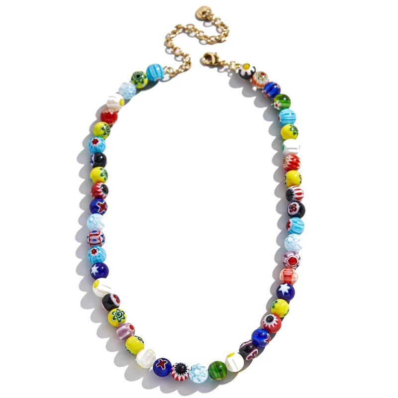 2020 Hot Accessories Beach Natural Stone Necklace Flower Color Glass Bead Long Sweater Chain Necklace
2020 Hot Accessories Beach Natural Stone Necklace Flower Color Glass Bead Long Sweater Chain Necklace