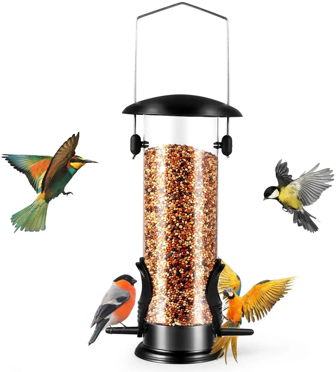 Bird Feeder, Outdoors Small Hanging Wild Bird Feeder, Proof Waterproof Plastic Decoration Bird Feeder for Garden Backyard
Bird Feeder, Outdoors Small Hanging Wild Bird Feeder, Proof Waterproof Plastic Decoration Bird Feeder for Garden Backyard