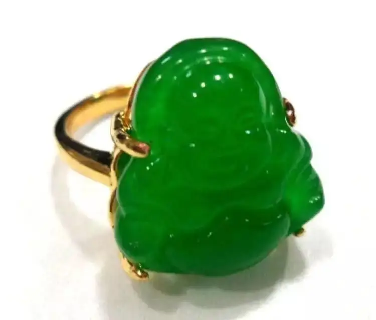 Jialin Jewelry Chinese green jade fashion green jade 18k gold plated natural stone jade buddha ring for men women
Jialin Jewelry Chinese green jade fashion green jade 18k gold plated natural stone jade buddha ring for men women