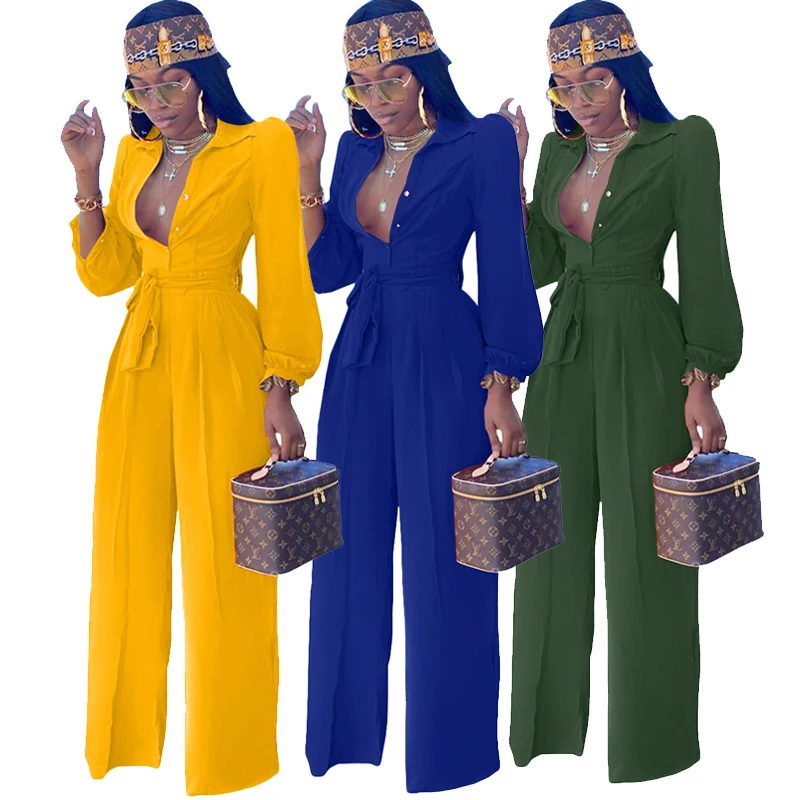 2022 New Trendy Women's One Piece Jumpsuit Long Sleeve Solid High Waisted Womens Lift Loose Jumpsuit
2022 New Trendy Women's One Piece Jumpsuit Long Sleeve Solid High Waisted Womens Lift Loose Jumpsuit
