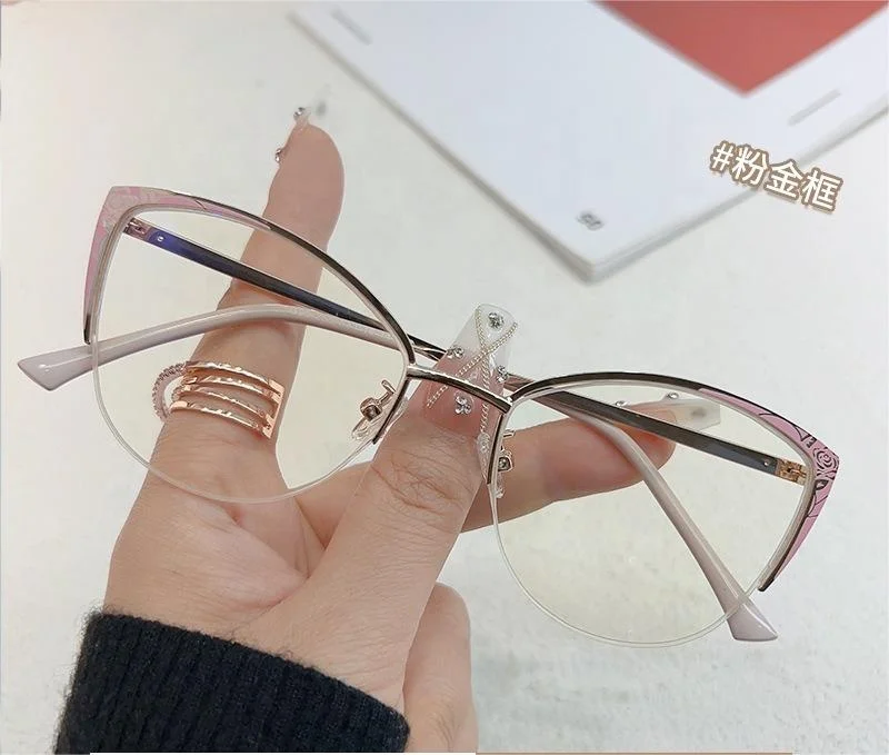 2023 New Fashion Custom Lens Eyeglasses Frame Glasses Metal Diamond Cat eyeglasses Myopia For Unisex
2023 New Fashion Custom Lens Eyeglasses Frame Glasses Metal Diamond Cat eyeglasses Myopia For Unisex