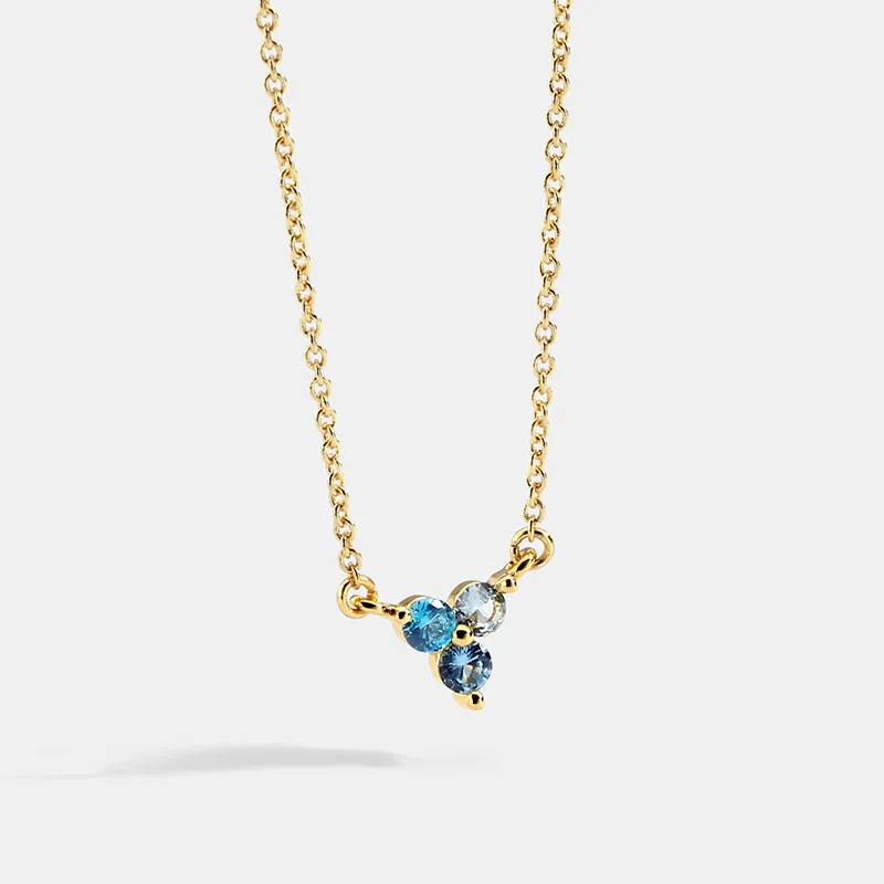 Artistic Design 14K Gold Plated Zircon Ice Flower Necklace Creative Accessory CZ Gradient Blue Flower Necklace
Artistic Design 14K Gold Plated Zircon Ice Flower Necklace Creative Accessory CZ Gradient Blue Flower Necklace