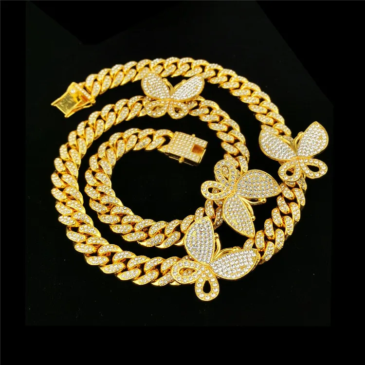 Hot Sale Hip Hop Choker Iced Out Necklace Diamond Chain Butterfly Cuban Link Necklace
Hot Sale Hip Hop Choker Iced Out Necklace Diamond Chain Butterfly Cuban Link Necklace
