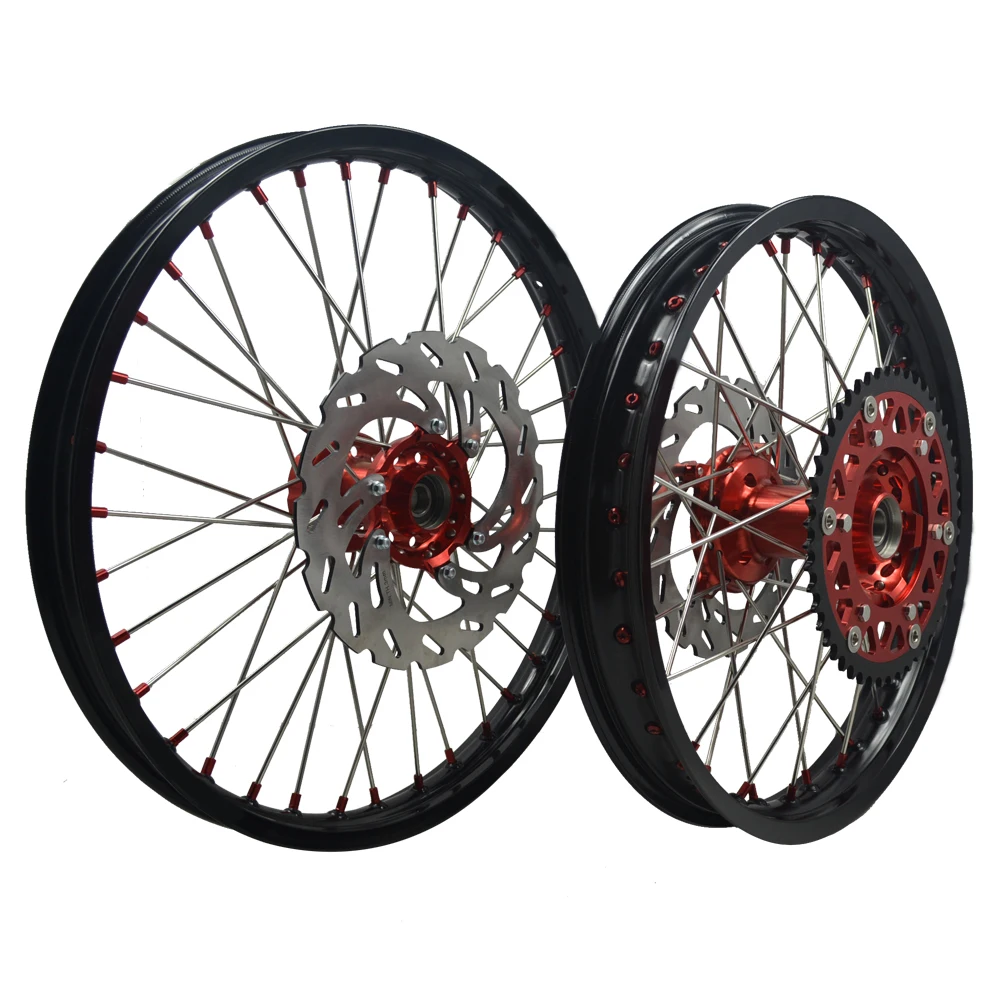 CRF300L Aluminum alloy anodized motocross 36 spoke aluminum alloy dirtbike wheel sets for Honda