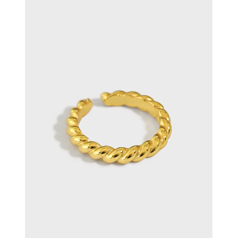 Hot Selling Vintage Simple Twist Open Rings S925 Sterling Silver Twist Adjustable Ring for Women
Hot Selling Vintage Simple Twist Open Rings S925 Sterling Silver Twist Adjustable Ring for Women