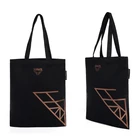 black customized cotton canvas tote bags manufacturer