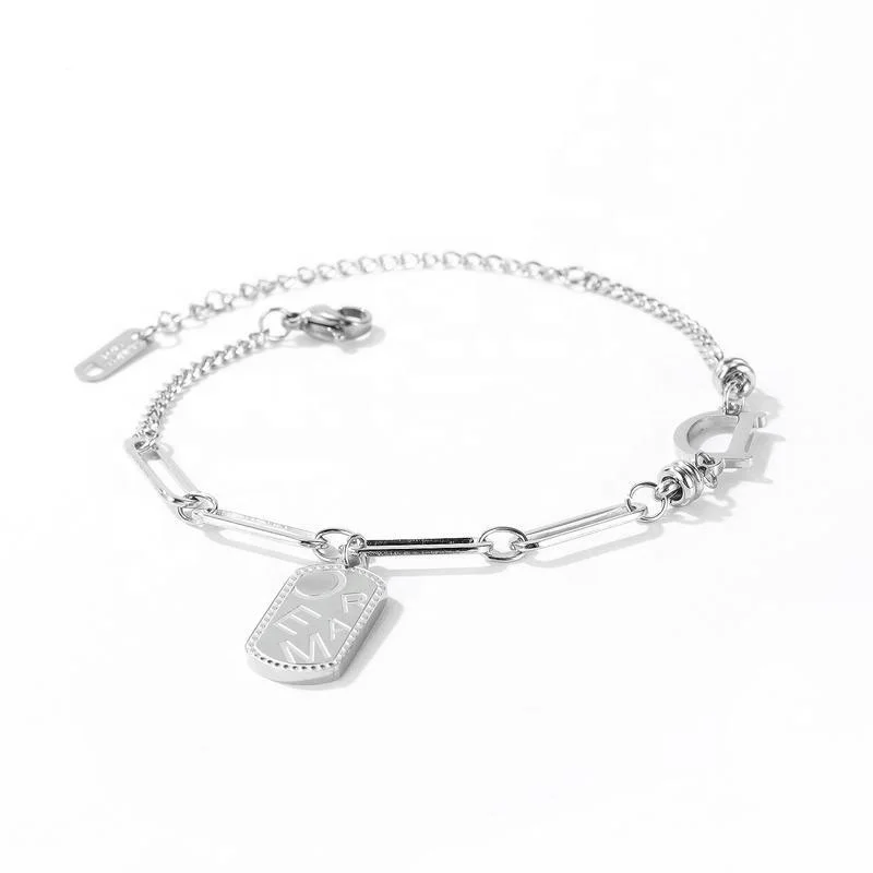 Plated 18K Gold Jewellery Letter H Pendant Jewelry 316L Stainless Steel Kids Charm Bracelet, White
Plated 18K Gold Jewellery Letter H Pendant Jewelry 316L Stainless Steel Kids Charm Bracelet, White
