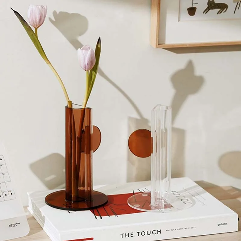 ins wind small fresh acrylic straight vase geometric splicing flower arrangement nordic table decoration
ins wind small fresh acrylic straight vase geometric splicing flower arrangement nordic table decoration