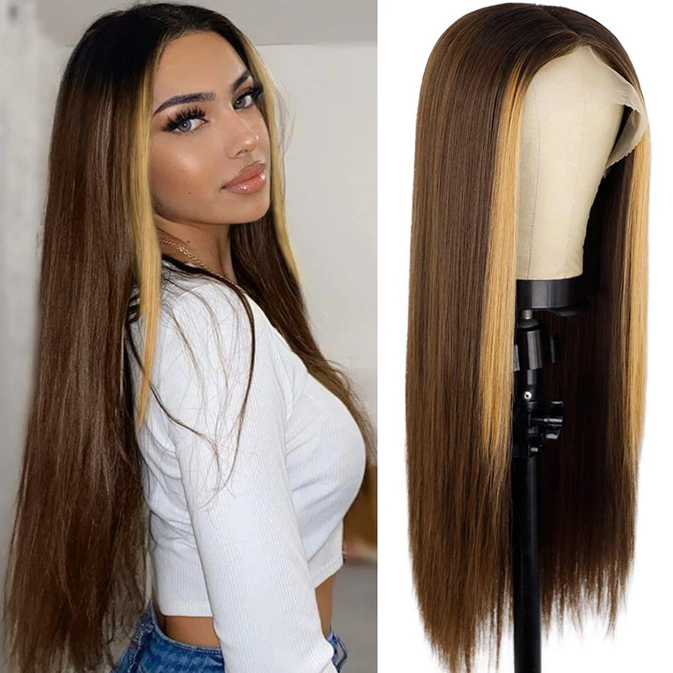 Fashion Daily 24 Inches Straight Hd Blonde Highlight Wigs Long T Part Synthetic Lace Front Wig
Fashion Daily 24 Inches Straight Hd Blonde Highlight Wigs Long T Part Synthetic Lace Front Wig