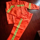 Orange safety protection reflective clothing Polyester traffic suit
