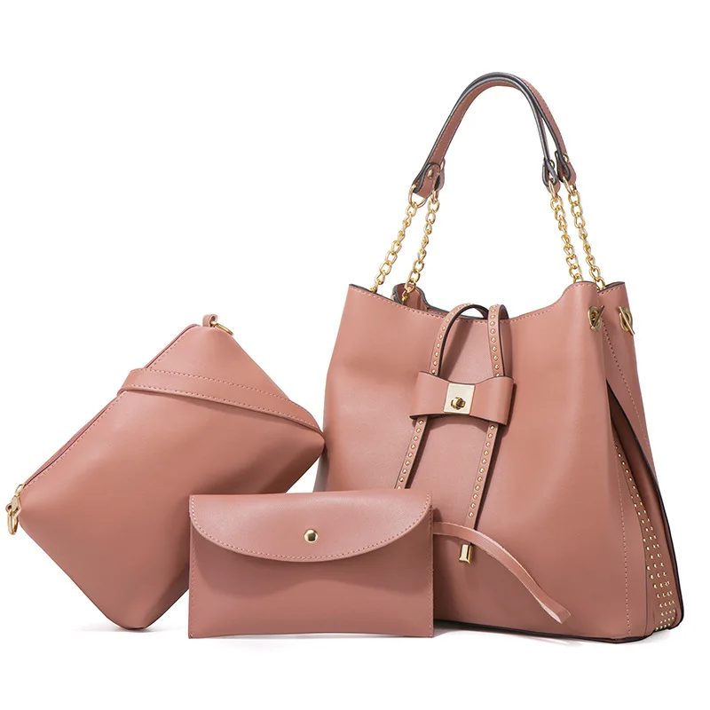 Factory Ready to Ship PU Leather Women's Handbag shopping Tote Bag Clutch Card Holder Coin Pocket 3Pcs Lady Handbag Set
Factory Ready to Ship PU Leather Women's Handbag shopping Tote Bag Clutch Card Holder Coin Pocket 3Pcs Lady Handbag Set