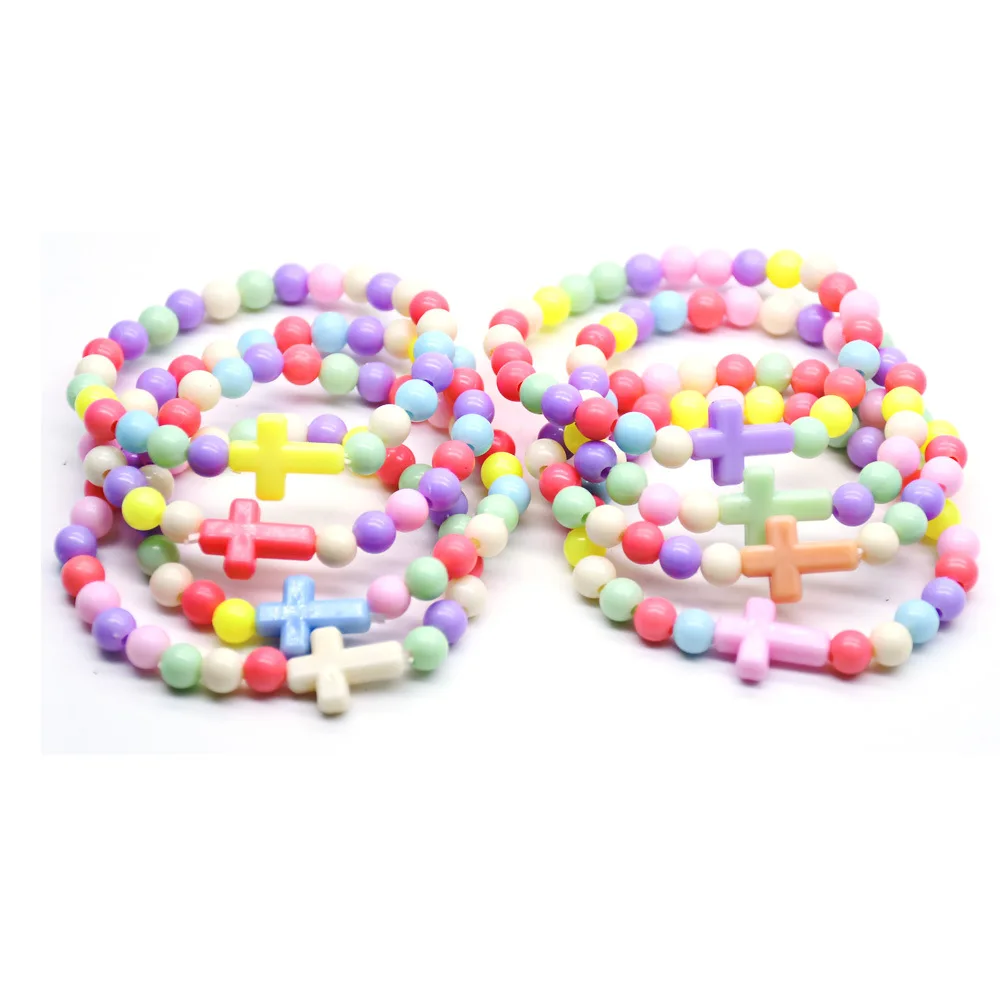 2021 Komi Wholesales Plastic Colorful Beads Cross Catholicism Children Religious Gift Bracelet
2021 Komi Wholesales Plastic Colorful Beads Cross Catholicism Children Religious Gift Bracelet