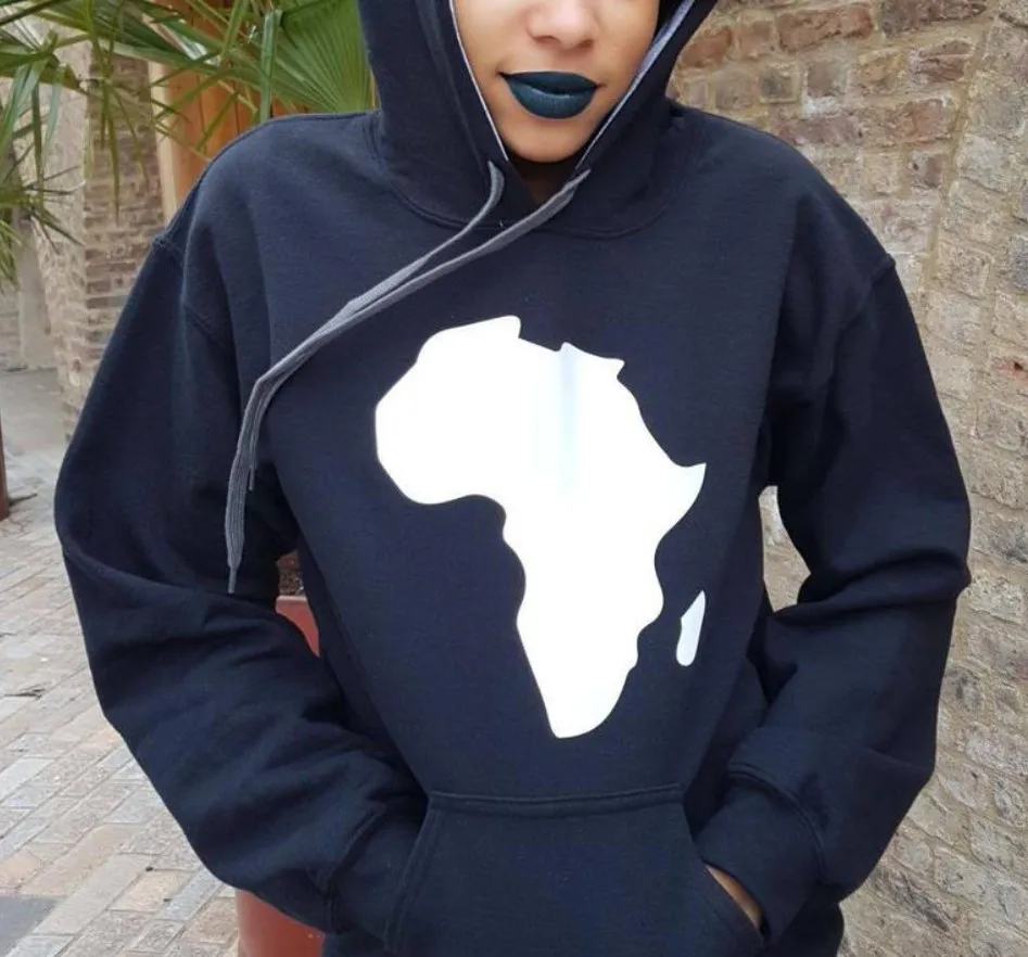 Autumn and winter Arrica map Africa map Couple style street casual hooded pocket sweater
Autumn and winter Arrica map Africa map Couple style street casual hooded pocket sweater