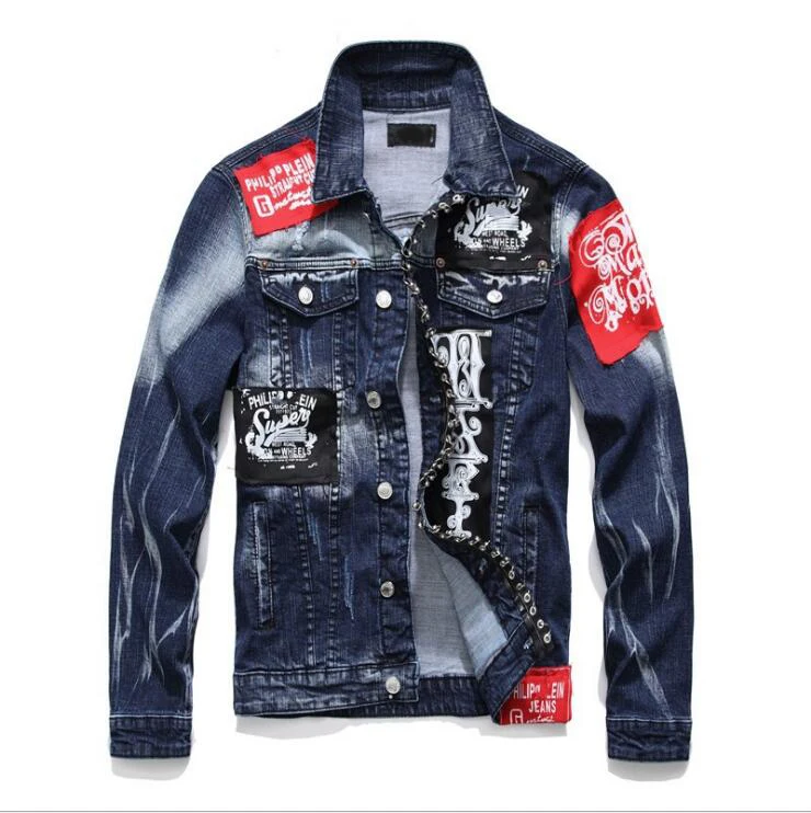 Autumn New Fashion Denim Coat Patchwork Washed Distressed Slim Fit Hole Men's Jeans Jacket, Blue
Autumn New Fashion Denim Coat Patchwork Washed Distressed Slim Fit Hole Men's Jeans Jacket, Blue