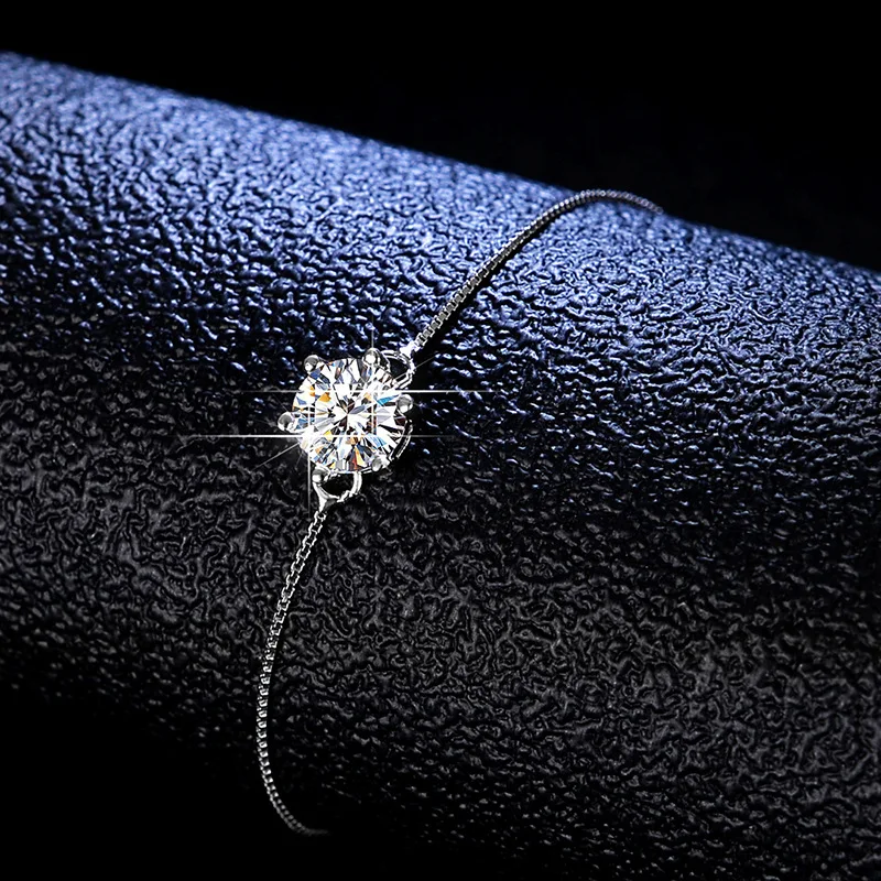 Silver 925 1 Carat Excellent Cut Diamond Test Passed D Color High Clarity Round Moissanite Bracelet Female Silver Wedding Chain
Silver 925 1 Carat Excellent Cut Diamond Test Passed D Color High Clarity Round Moissanite Bracelet Female Silver Wedding Chain