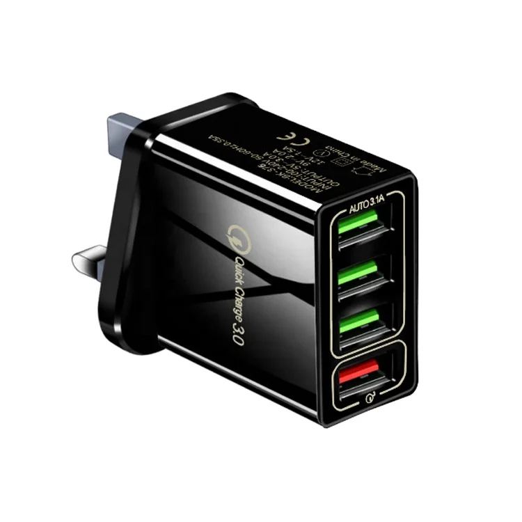2020 Hot Selling EU/US Plug 4 Port USB QC 3.0 Travel Charger Adapter Portable Wall Charger, Black red blue orange grey
2020 Hot Selling EU/US Plug 4 Port USB QC 3.0 Travel Charger Adapter Portable Wall Charger, Black red blue orange grey
