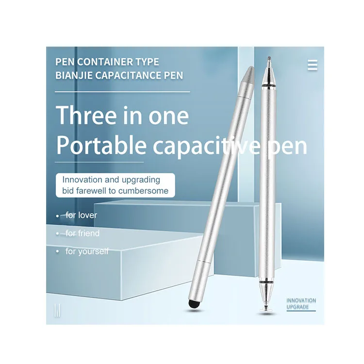 3 in 1 multi function Tablet Stylus Pen Pencil for phone Stylus ball pen for touch screen, Silver/multi color options
3 in 1 multi function Tablet Stylus Pen Pencil for phone Stylus ball pen for touch screen, Silver/multi color options