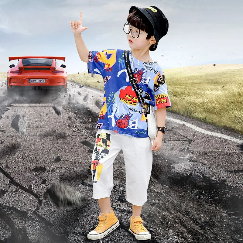 Toddler Kids Baby Boys Summer Casual Clothes Sets Solid Short Sleeve T-shirt Tops&Pants Outfit 2Pcs Set, As shown 
Toddler Kids Baby Boys Summer Casual Clothes Sets Solid Short Sleeve T-shirt Tops&Pants Outfit 2Pcs Set, As shown