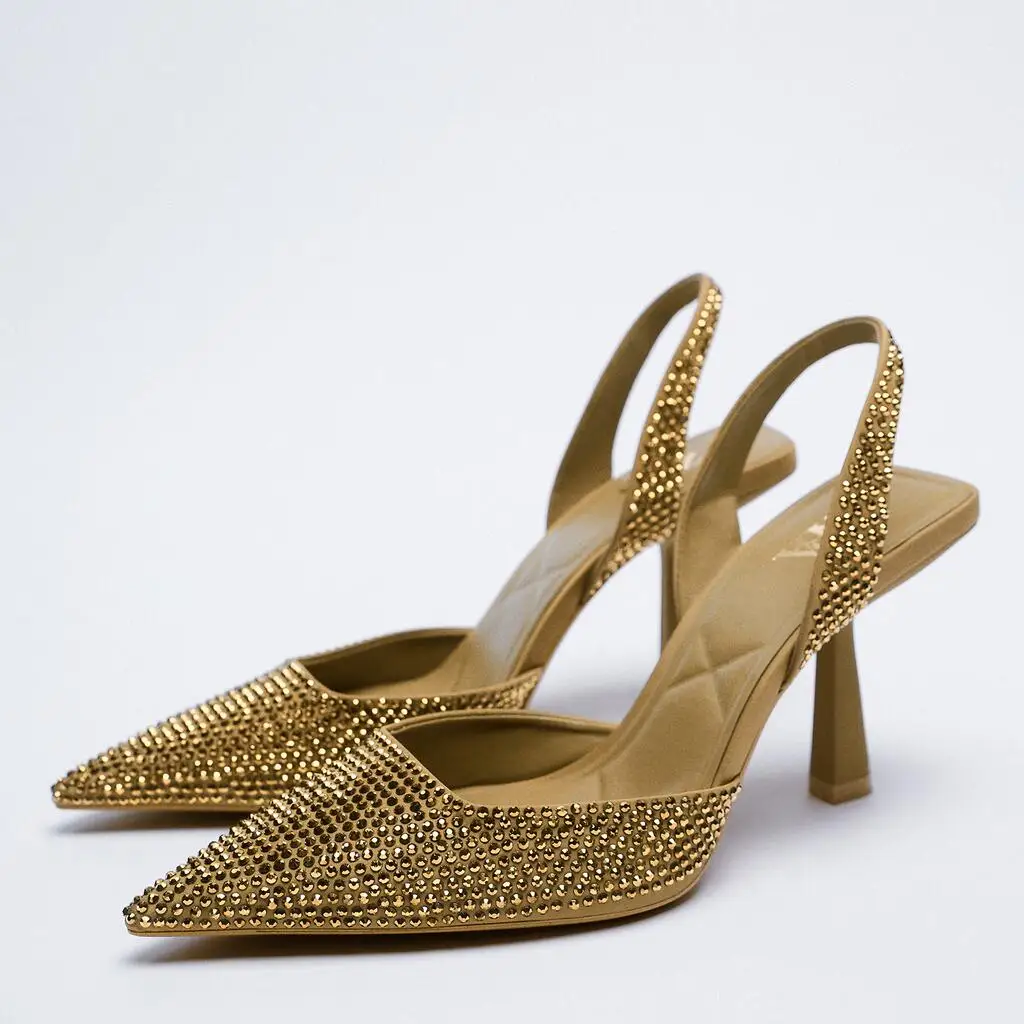 Stiletto Heels Luxury Rhinestone Design Summer Suit Female Large Size Girls Low Shoes Pointed High Women Sandals, Black
Stiletto Heels Luxury Rhinestone Design Summer Suit Female Large Size Girls Low Shoes Pointed High Women Sandals, Black
