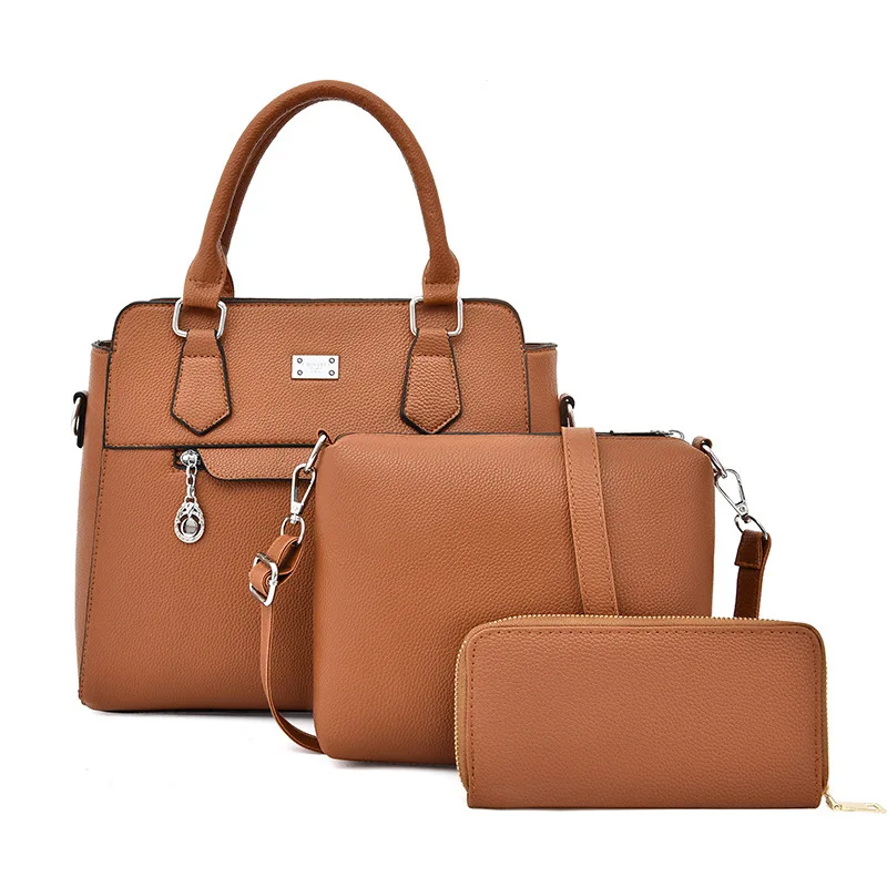 Three piece set new handbag shoulder messenger bag women hand bags custom, Customizable
Three piece set new handbag shoulder messenger bag women hand bags custom, Customizable