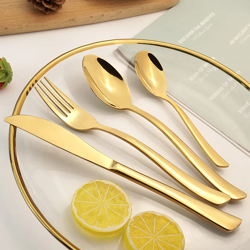 Wholesale Stock Available Unique Outdoor Portable Camping Golden Knife Fork Spoon Travel Flatware Stainless Steel Cutlery
Wholesale Stock Available Unique Outdoor Portable Camping Golden Knife Fork Spoon Travel Flatware Stainless Steel Cutlery