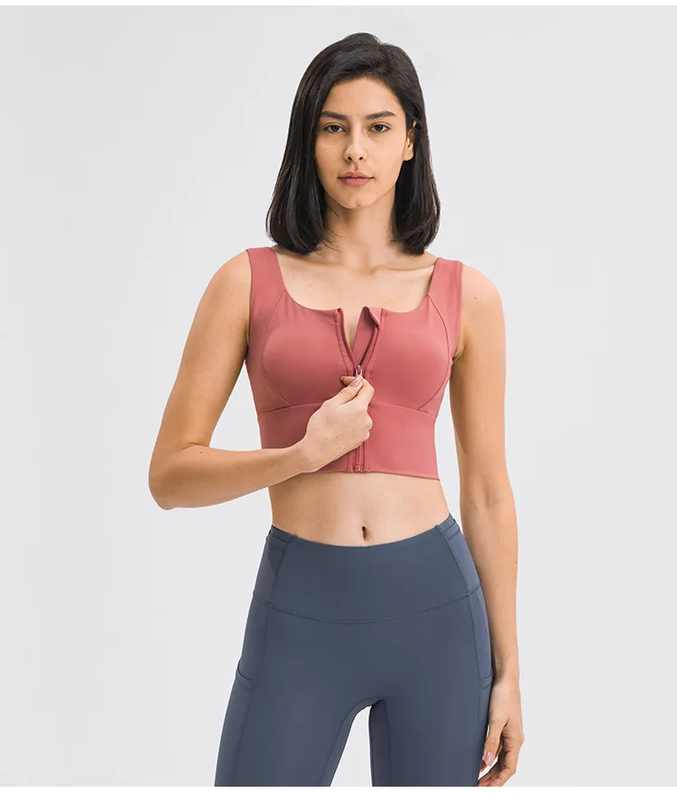 Women's New Design All-Match Zipper Sports Underwear Women Gather Shockproof Sports Bra
Women's New Design All-Match Zipper Sports Underwear Women Gather Shockproof Sports Bra