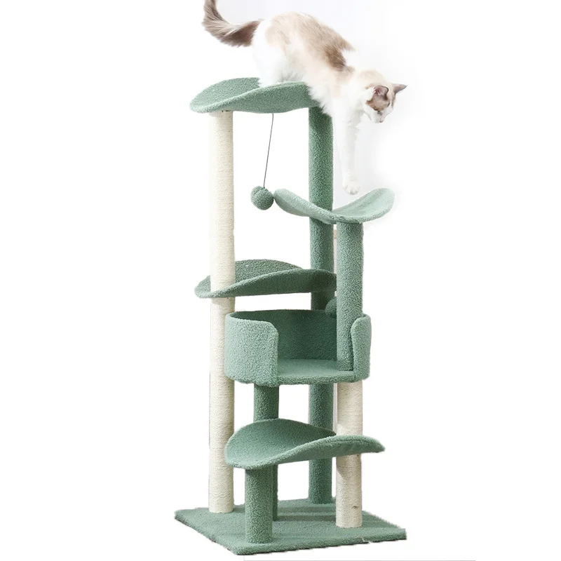 Made in China luxury with mat cat tree climbing can be customized size, Green/light brown
Made in China luxury with mat cat tree climbing can be customized size, Green/light brown