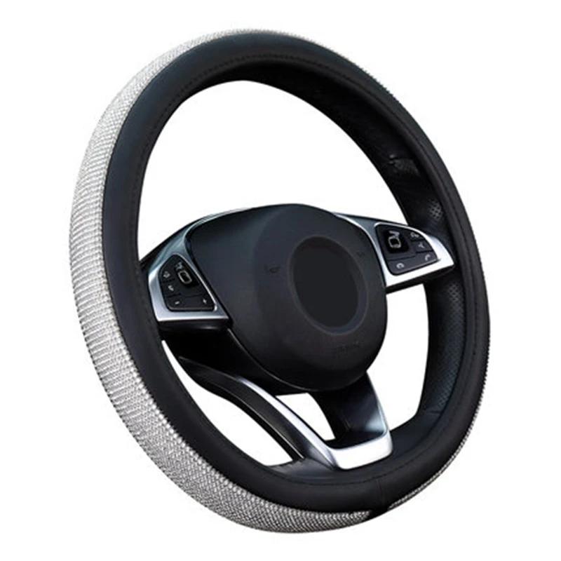 High Quality Factory Supply Non-slip Diamond Styles leather Car Steering Wheel Cover for Ladies Model
High Quality Factory Supply Non-slip Diamond Styles leather Car Steering Wheel Cover for Ladies Model