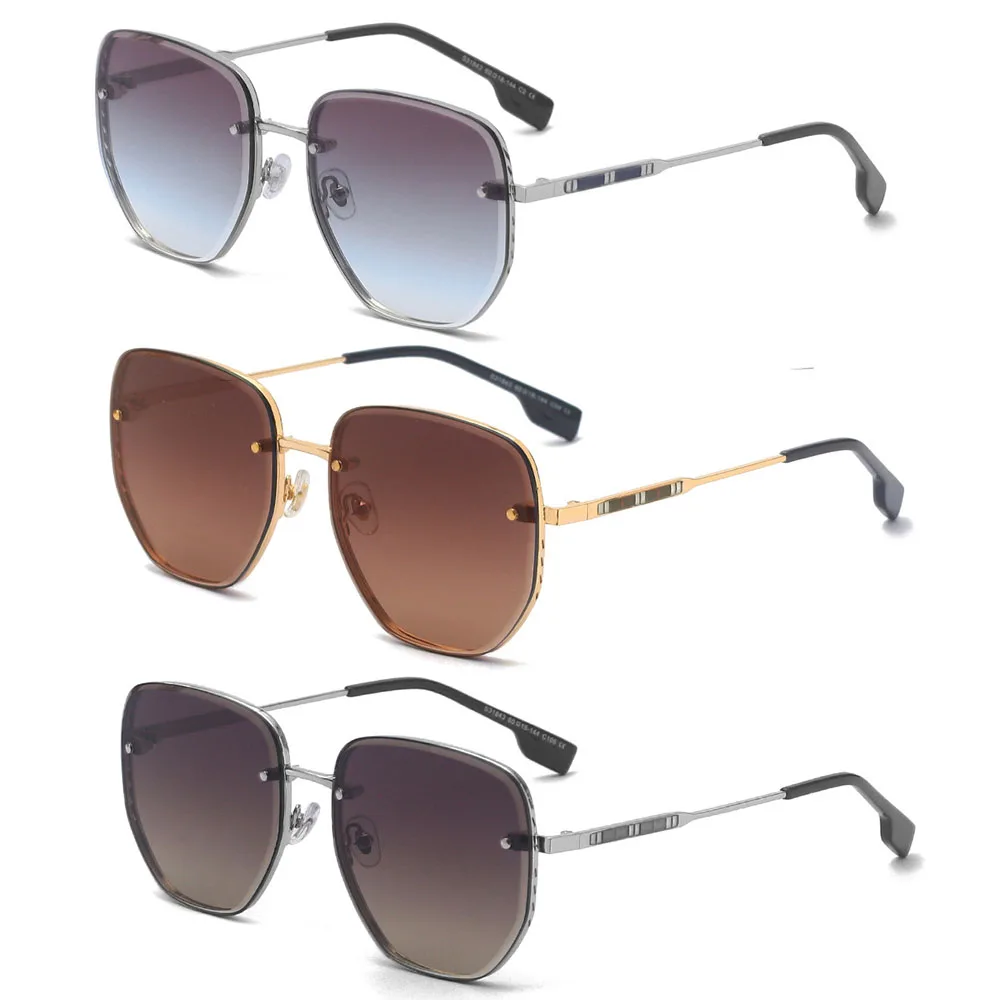 Hot Selling Fashion Metal Frame Rimless Sunglasses Trendy Women Oversize Sun Glasses
Hot Selling Fashion Metal Frame Rimless Sunglasses Trendy Women Oversize Sun Glasses