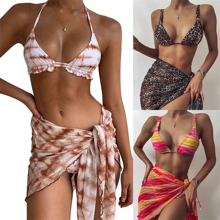 D96822 2021 new three piece bikini sexy leopard printed beachwear fahion 3 pieces set swimsuit for ladies
D96822 2021 new three piece bikini sexy leopard printed beachwear fahion 3 pieces set swimsuit for ladies
