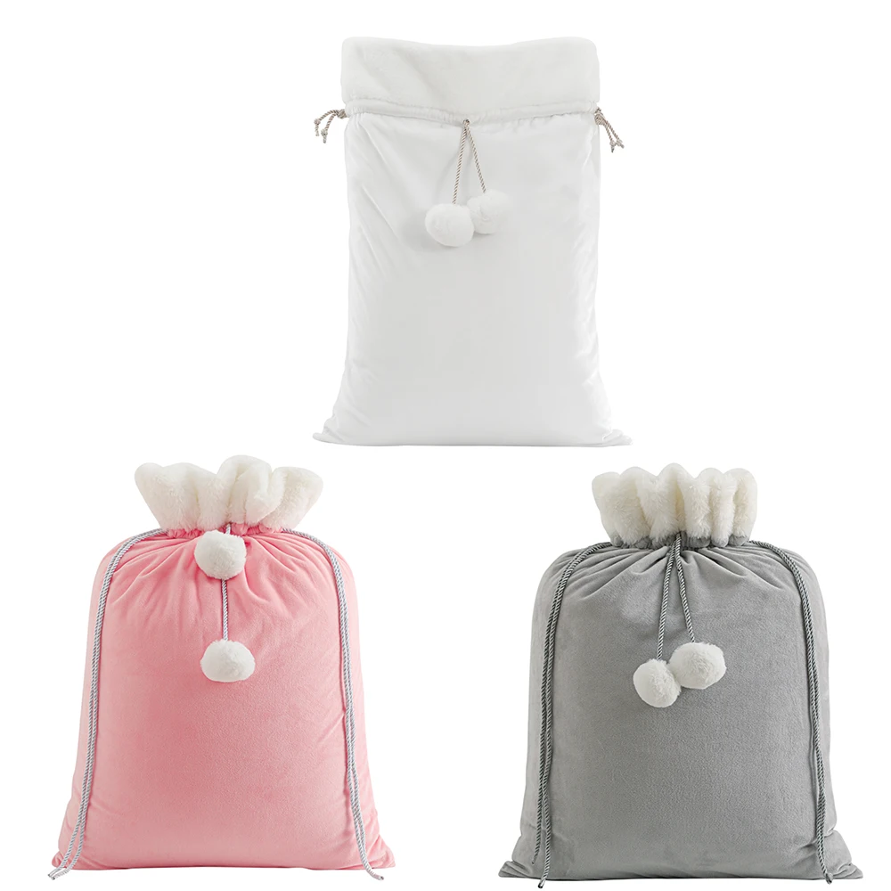 Pom Pom Velvet Christmas Sacks Wholesale Custom Christmas Gift Bag Soft Microfiber Santa Sacks, As pic shows 
Pom Pom Velvet Christmas Sacks Wholesale Custom Christmas Gift Bag Soft Microfiber Santa Sacks, As pic shows