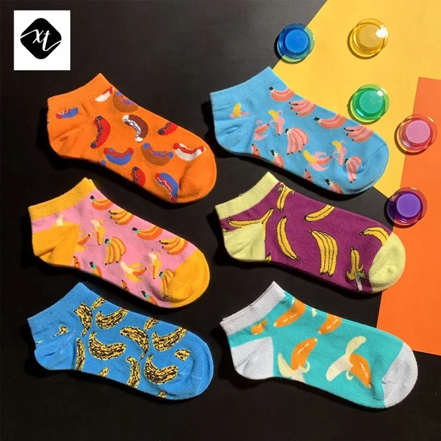 Funny Happy Socks Summer Cute Harajuku Novelty Cotton Ankle Socks Fashion Banana Fruit Food Women Short no show low cut Socks, Colorful
Funny Happy Socks Summer Cute Harajuku Novelty Cotton Ankle Socks Fashion Banana Fruit Food Women Short no show low cut Socks, Colorful