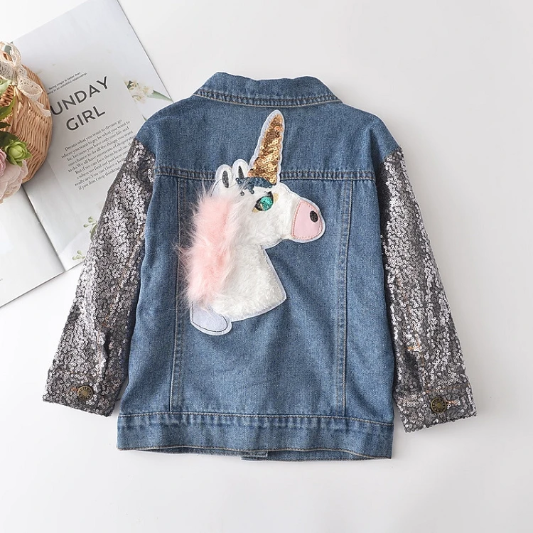 M899 Autumn Children's Coats Long Sleeve Sequins Cowboy Coat Fashion Kids Girls Denim Jacket
M899 Autumn Children's Coats Long Sleeve Sequins Cowboy Coat Fashion Kids Girls Denim Jacket