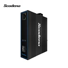 MIni size DIN rail industrial Ethernet 100mbps PoE switch 2 port