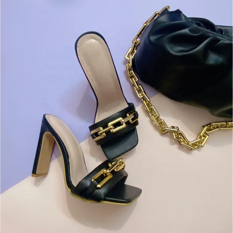 2021 New Arrival Girls Slippers Bag Sets Open Toe Chains Stiletto High Heels Back Empty Summer Sandals Women Shoes, White black apricot orange blue
2021 New Arrival Girls Slippers Bag Sets Open Toe Chains Stiletto High Heels Back Empty Summer Sandals Women Shoes, White black apricot orange blue