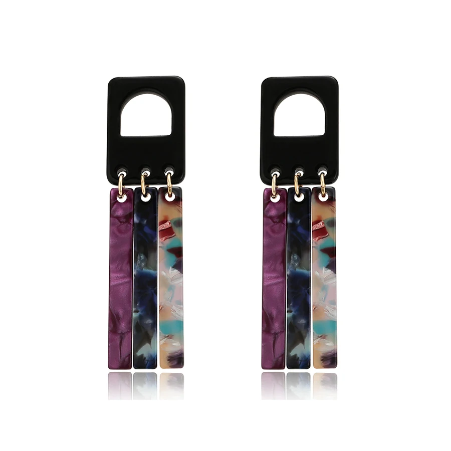 BLE-1000 xuping Colorful rectangle earrings fashion earrings acrylic ear rings for ladies
BLE-1000 xuping Colorful rectangle earrings fashion earrings acrylic ear rings for ladies