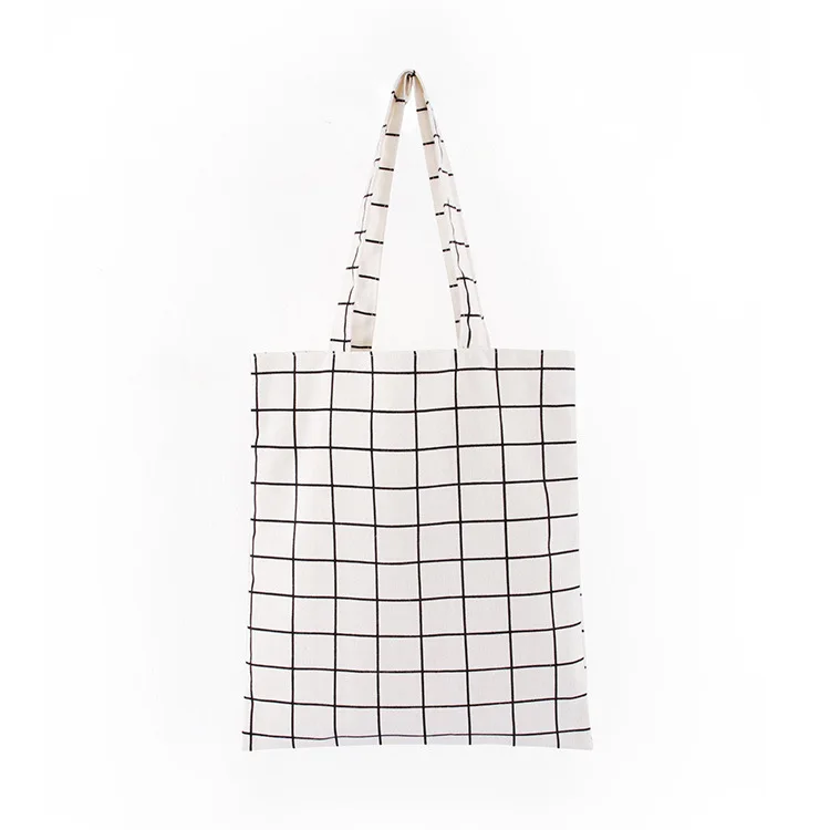 2020 Large cotton fashion latest grid canvas lattice tote bags with custom printed logo
2020 Large cotton fashion latest grid canvas lattice tote bags with custom printed logo
