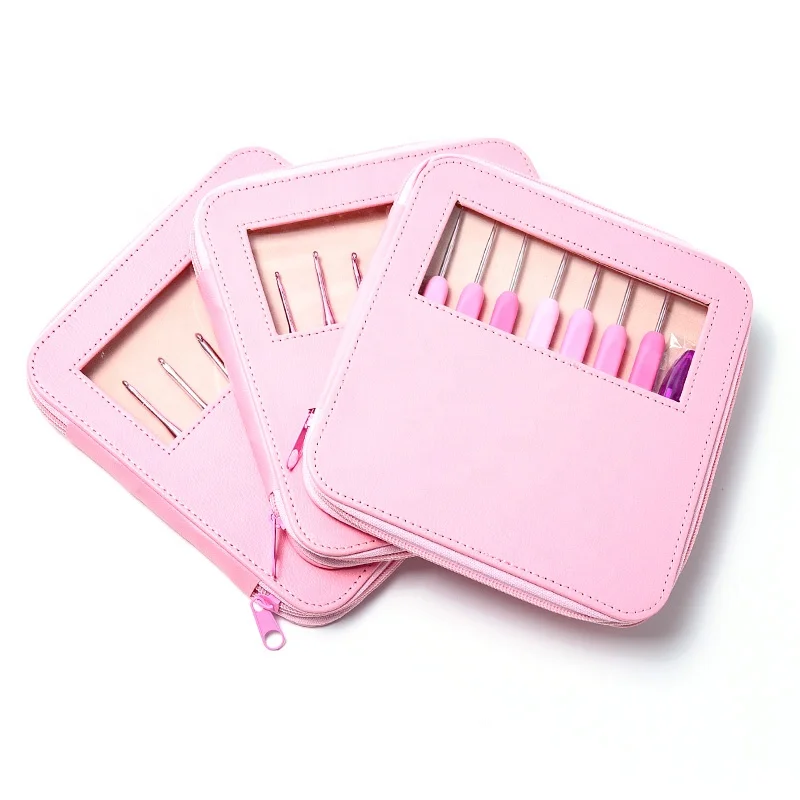 3 kinds pink crochet hook, ergonomic Crochet Hooks Set with PU bag
3 kinds pink crochet hook, ergonomic Crochet Hooks Set with PU bag