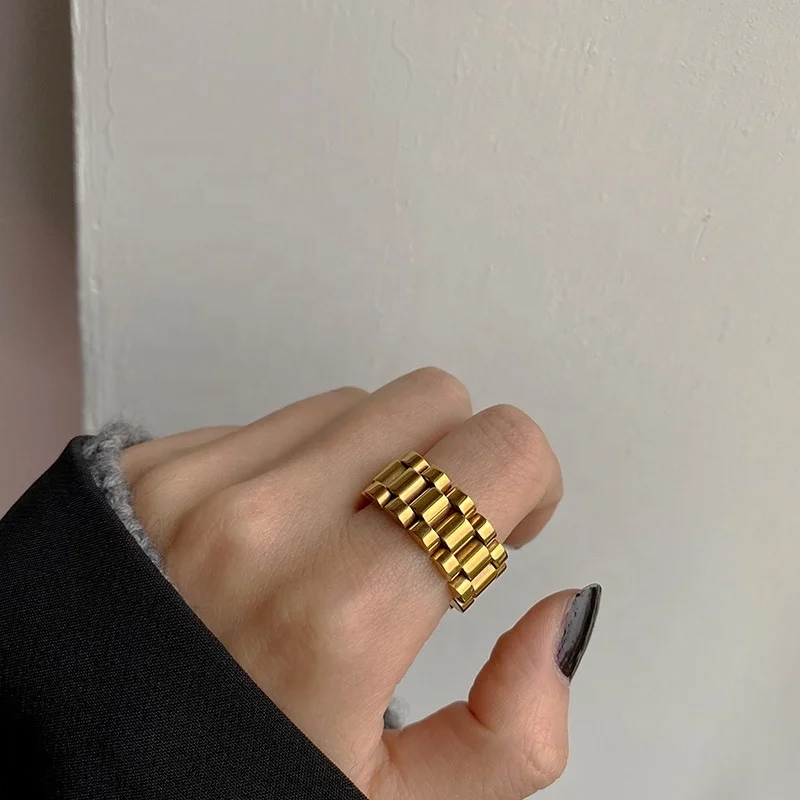 ASON Steel Opening Adjustable Size Ring Stainless Steel 18K Gold Plated Fashion Rings For Unisex
ASON Steel Opening Adjustable Size Ring Stainless Steel 18K Gold Plated Fashion Rings For Unisex