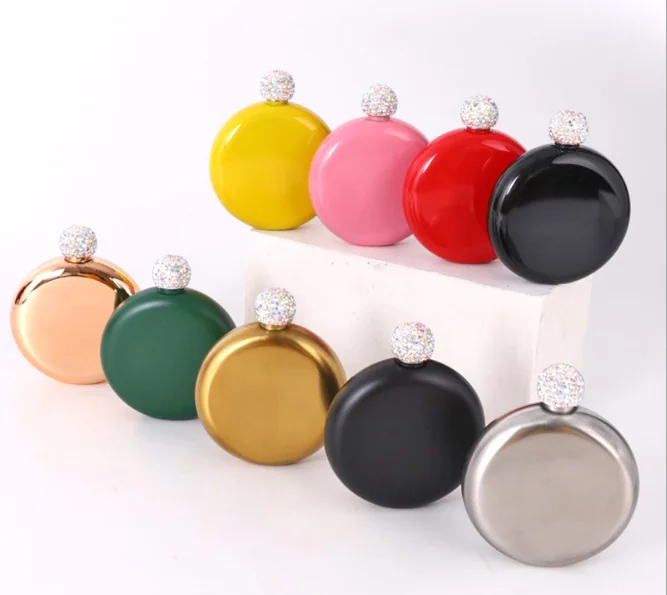 portable round small 304 flask pot full drill Mini Color lady wine bottle hip flask ladies flagon, Tea thermos
portable round small 304 flask pot full drill Mini Color lady wine bottle hip flask ladies flagon, Tea thermos