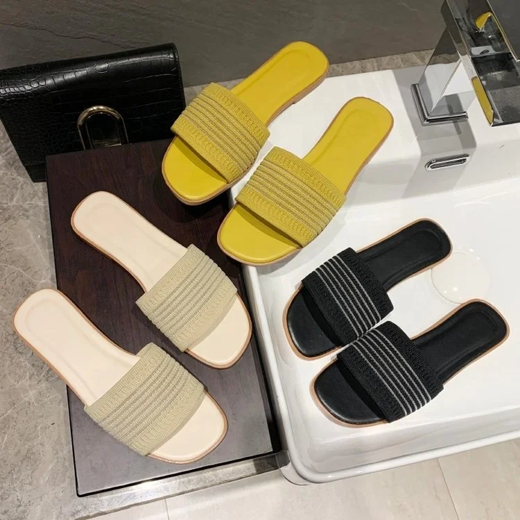 2021 Korean summer new arrival women's shoes flat heel casual fashion knitting hollow fashion slippers wholesale in stock, Three colors or customized
2021 Korean summer new arrival women's shoes flat heel casual fashion knitting hollow fashion slippers wholesale in stock, Three colors or customized