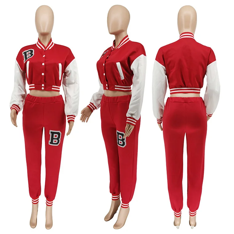 Fashion Winter Fall two piece pants set casual tracksuit Baseball Uniform Womens Jacket Two Piece Set, 12colors
Fashion Winter Fall two piece pants set casual tracksuit Baseball Uniform Womens Jacket Two Piece Set, 12colors