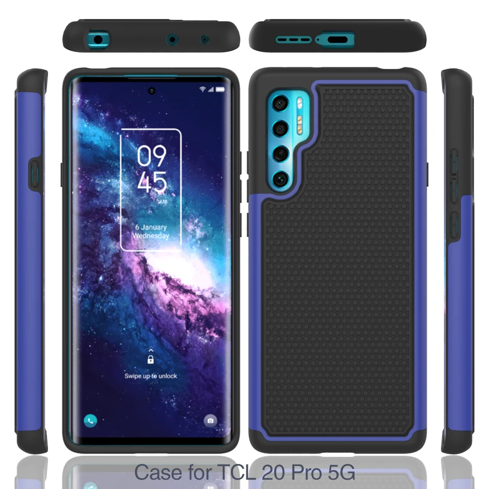 Shockproof Mobile Phone Case For TCL 20 Pro 5G TPU PC Combo Back Cover Smartphone Cases For TCL 20 Pro 5G
Shockproof Mobile Phone Case For TCL 20 Pro 5G TPU PC Combo Back Cover Smartphone Cases For TCL 20 Pro 5G