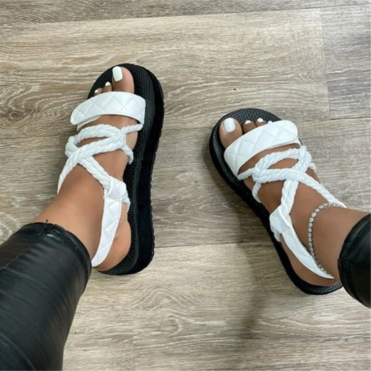 Shoes Factory Low Price Flat Sandals for Women Thick Sole Platform Lace Up Ladies Sandlias Summer Shoes, Black, white
Shoes Factory Low Price Flat Sandals for Women Thick Sole Platform Lace Up Ladies Sandlias Summer Shoes, Black, white