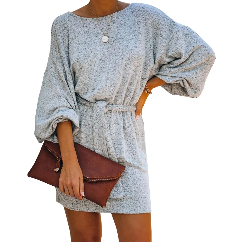 2021 new sexy waist closing women clothing V-neck knitted dress long sleeve women's fashion loose sweater dress
2021 new sexy waist closing women clothing V-neck knitted dress long sleeve women's fashion loose sweater dress